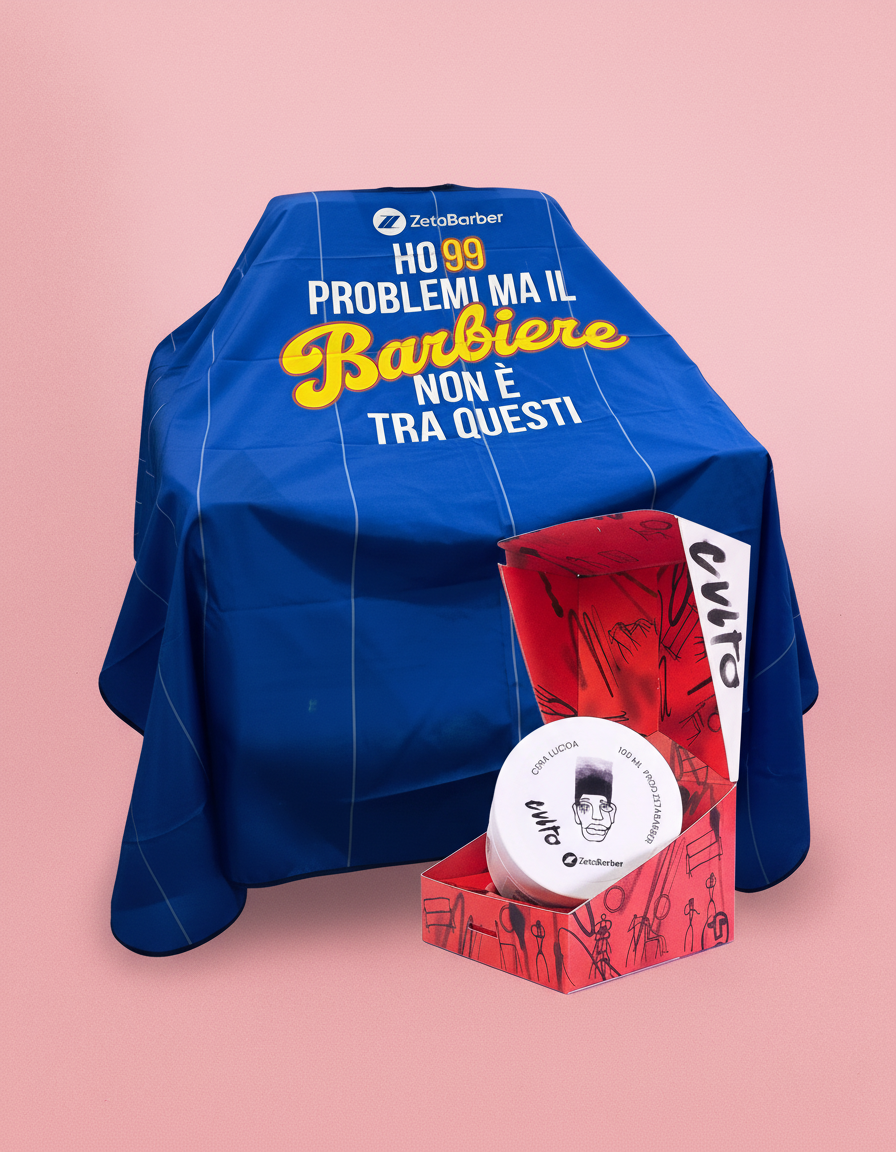 Kit Barberia - 12 Cere Lucide e Mantellina